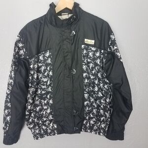 Ellesse VTG 90's Vintage Black White Windbreaker Jogger‎ Zip Jacket Size 10 Y2K